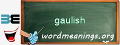 WordMeaning blackboard for gaulish